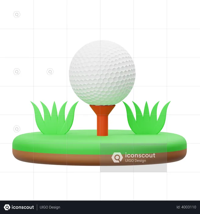 Balle de golf  3D Illustration