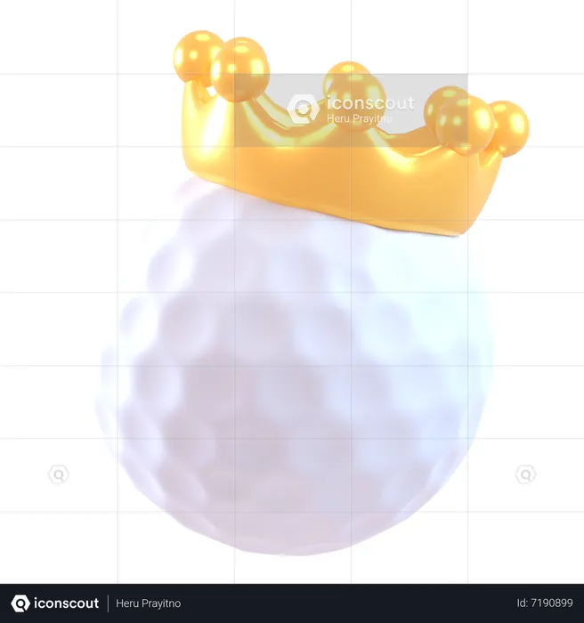 Roi de la balle de golf  3D Icon