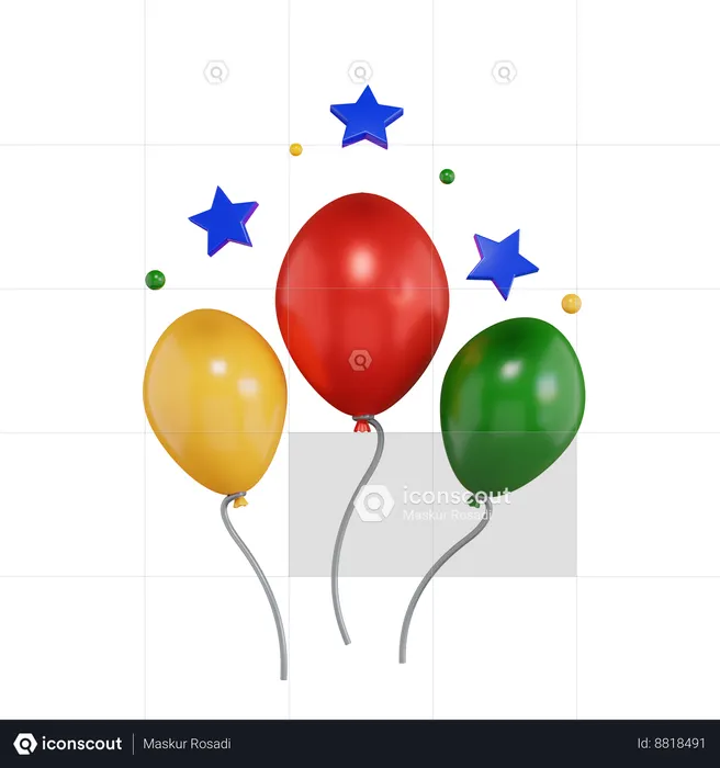 Ballon  3D Icon