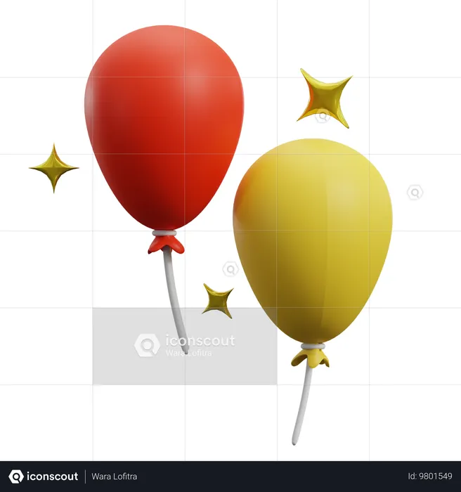 Ballon  3D Icon