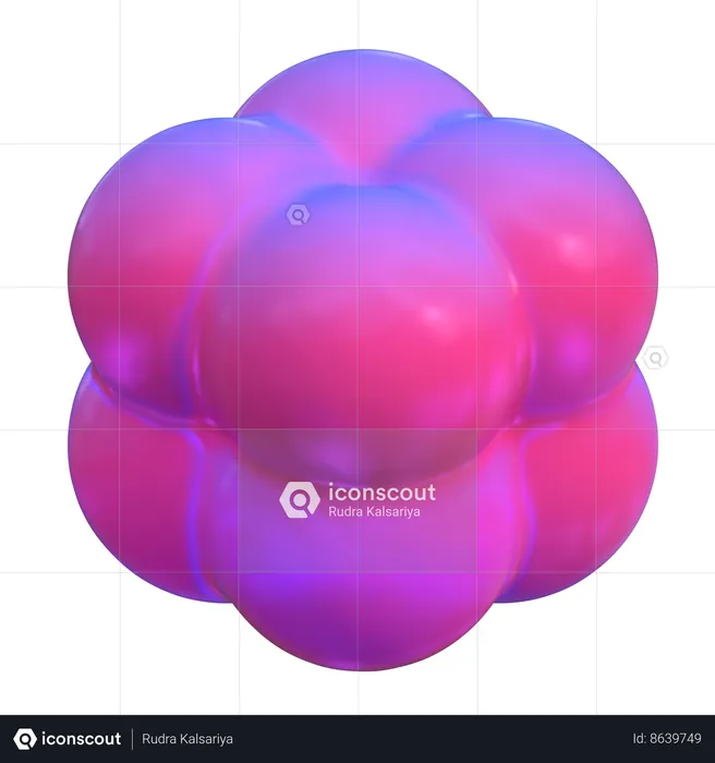 Ballon Abstract Shape  3D Icon