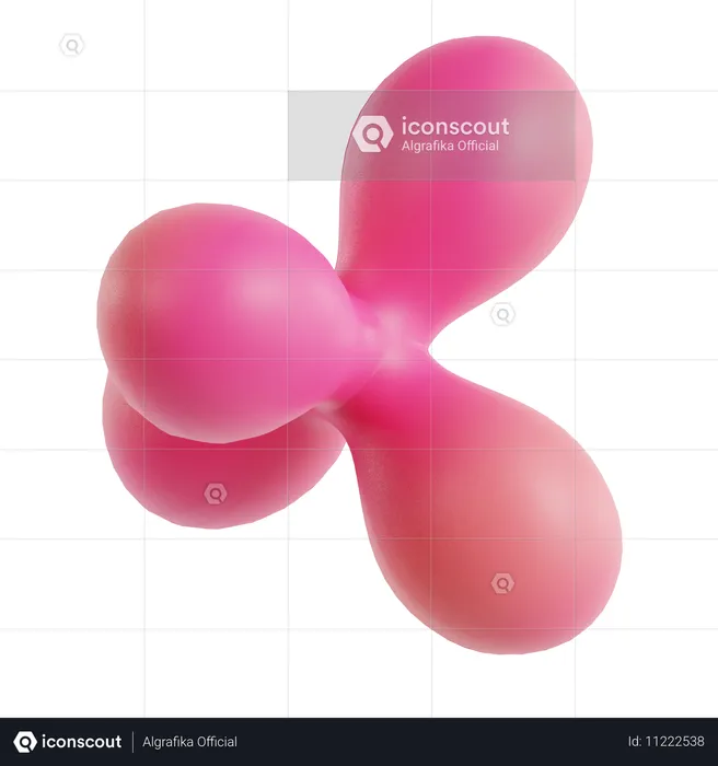 Ballon abstrait  3D Icon