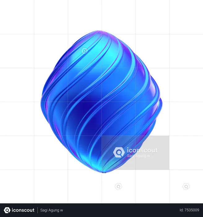 Ballon abstrakte Form  3D Icon