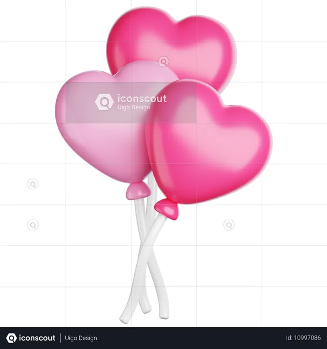 Amour de ballon  3D Icon