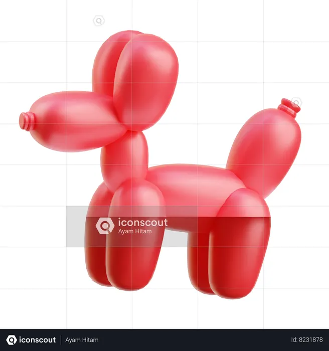 Chien ballon  3D Icon
