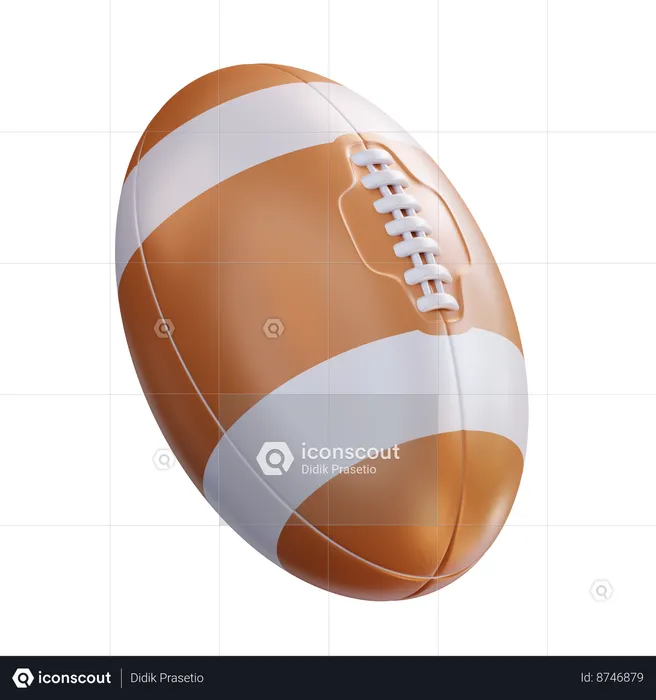 Ballon de football américain  3D Icon