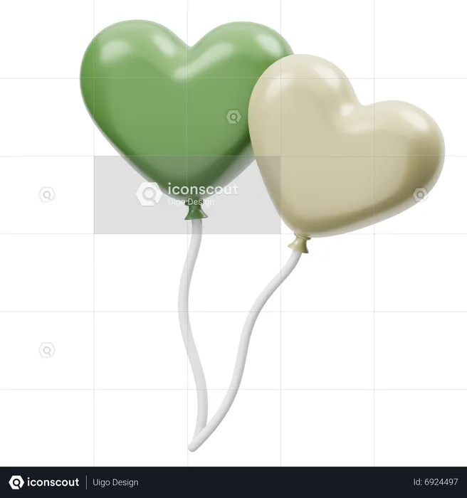 Ballon de mariage  3D Icon