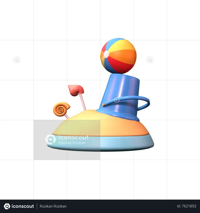 Ballon de plage  3D Icon