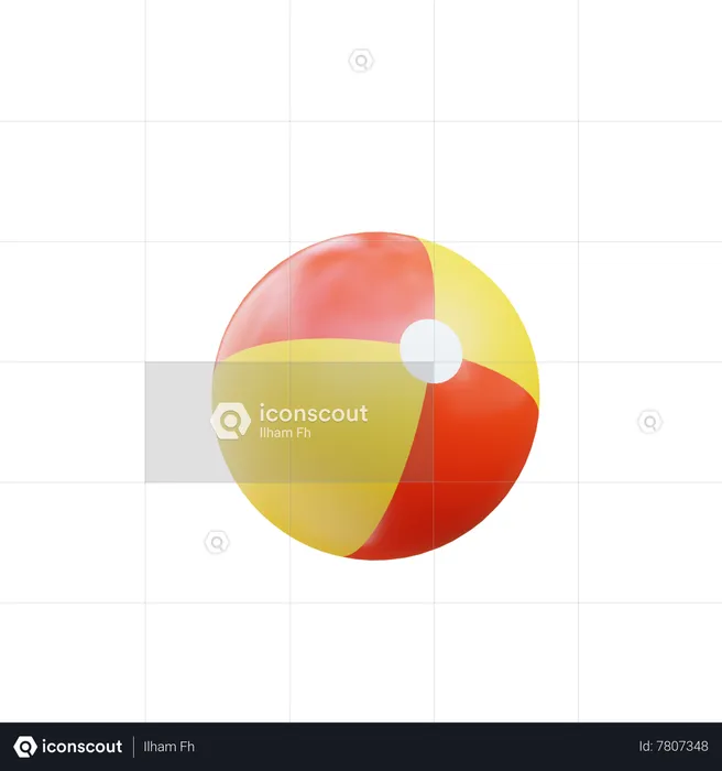 Ballon de plage  3D Icon