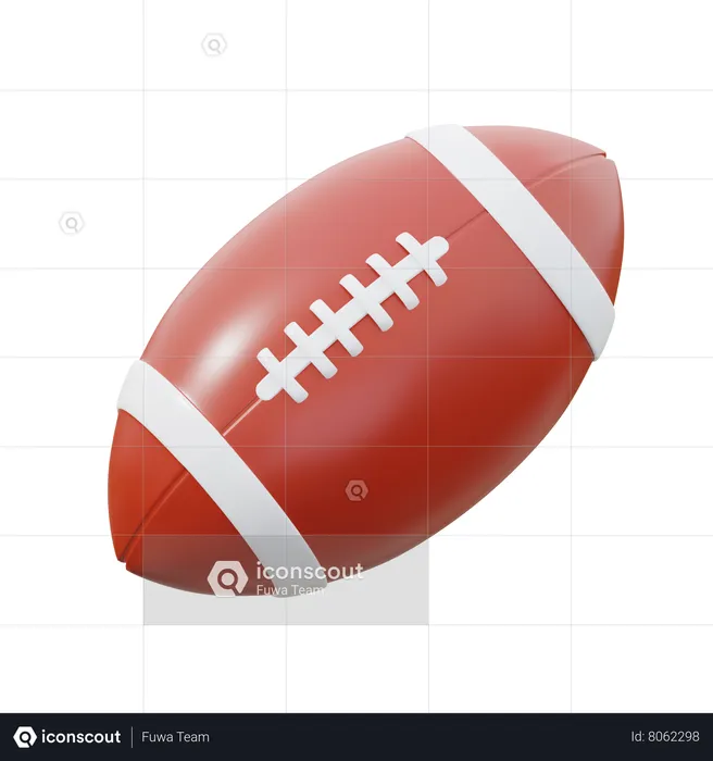 Ballon de rugby  3D Icon