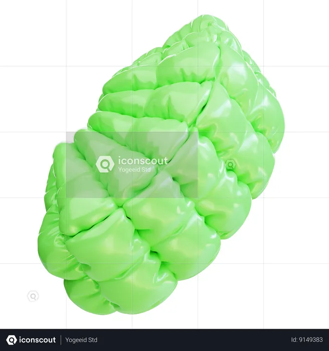 Ballon gonflable vert  3D Icon