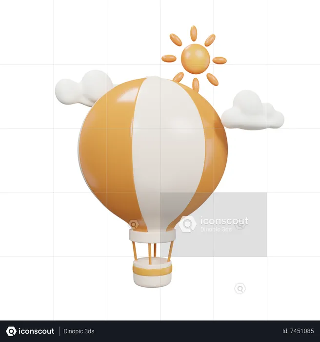 Ballon im Himmel  3D Icon