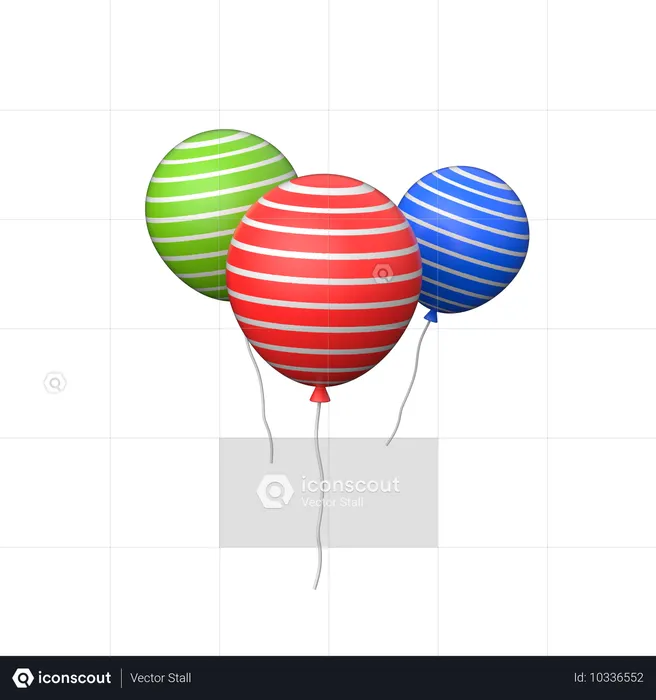 Des ballons  3D Icon