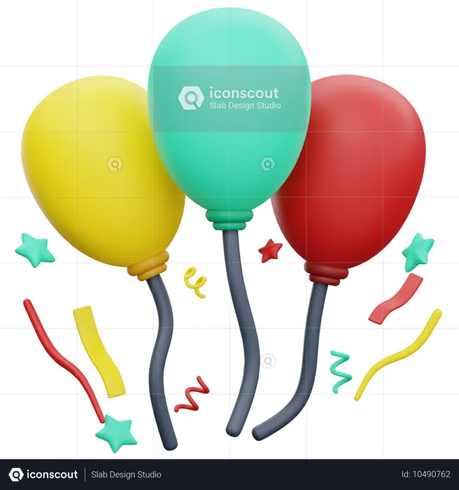 Des ballons  3D Icon