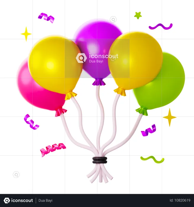 Des ballons  3D Icon