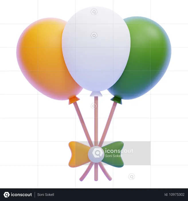 Des ballons  3D Icon