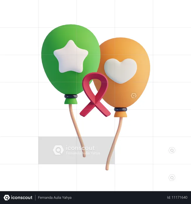 Des ballons  3D Icon