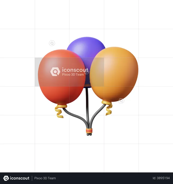 Ballon de fête  3D Illustration