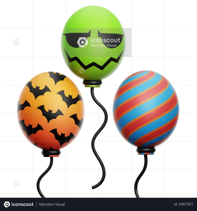 Ballons  3D Icon