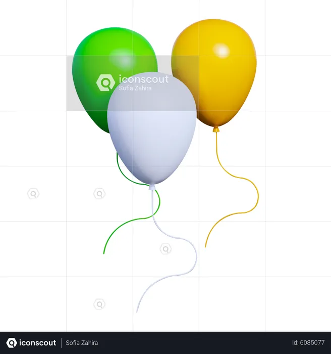 Des ballons  3D Icon