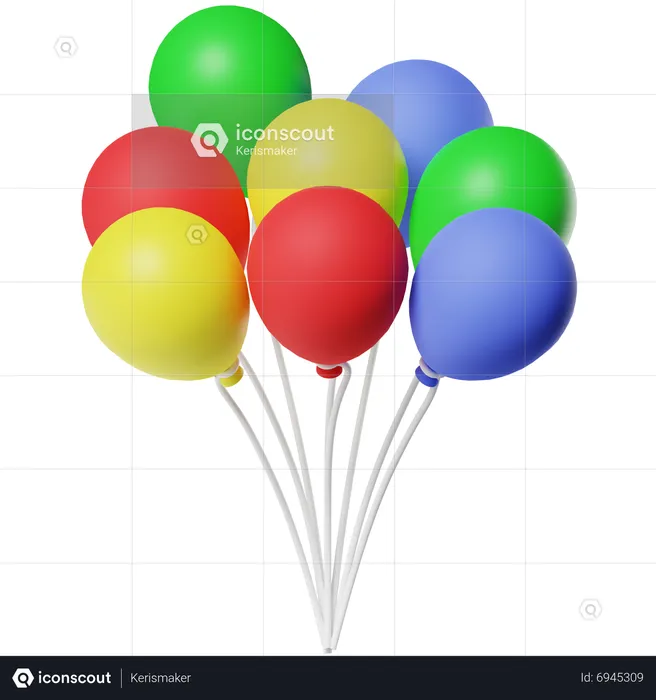 Des ballons  3D Icon