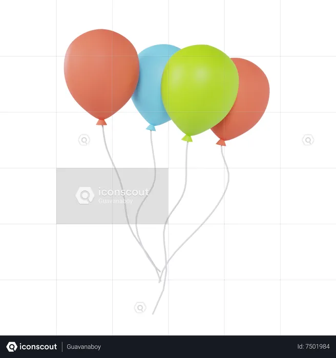 Des ballons  3D Icon