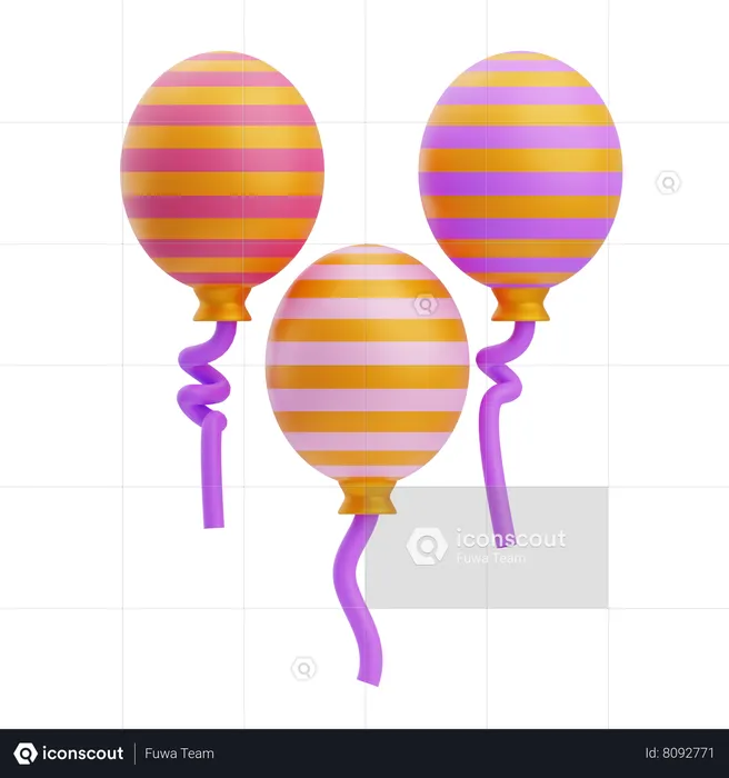 Des ballons  3D Icon