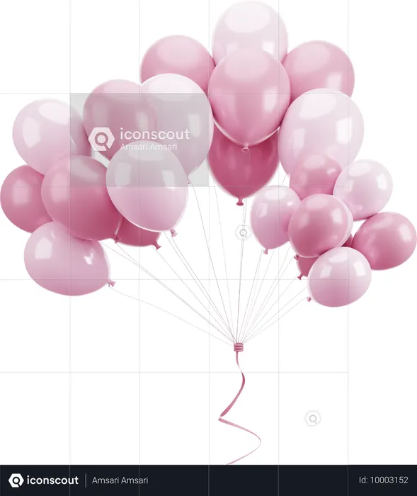 Bouquet de ballons  3D Icon