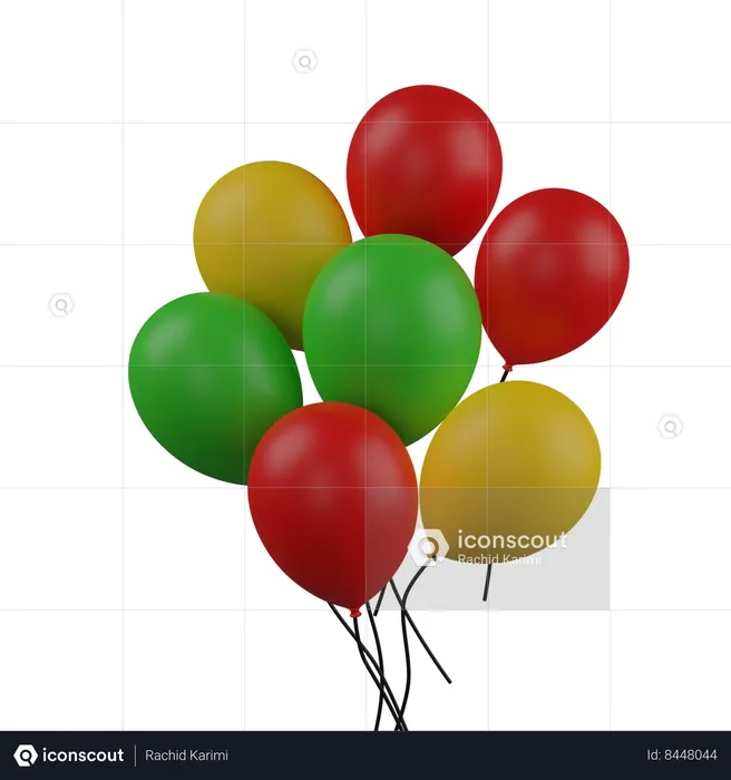 Ballons de Noël  3D Icon