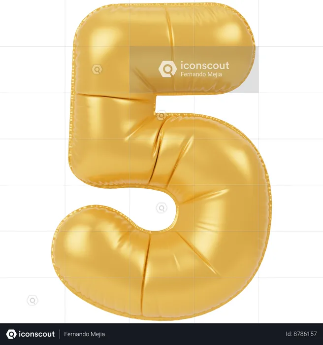 Balloon 5  3D Icon