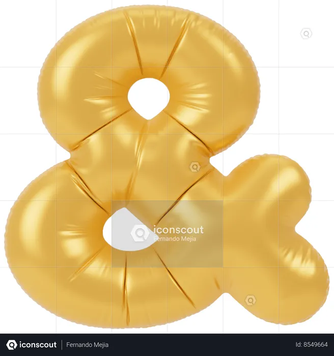 Balloon Ampersand  3D Icon