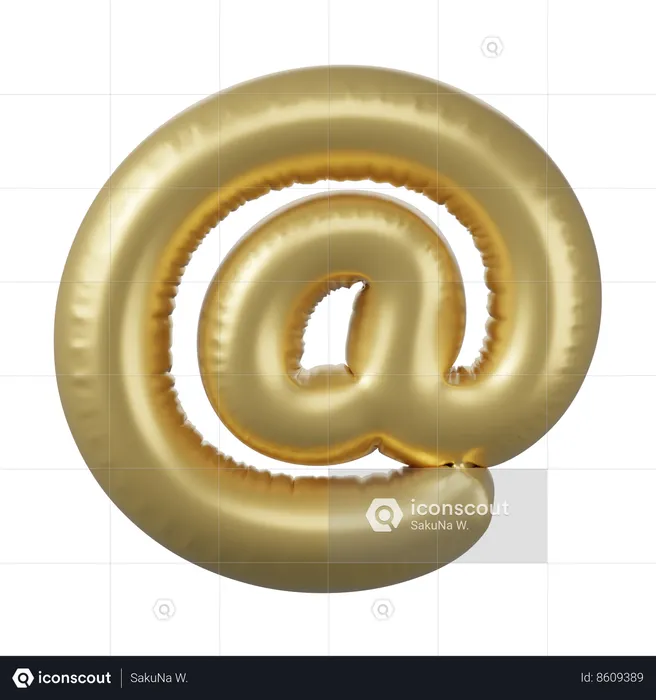 Balloon At Sign  3D Icon