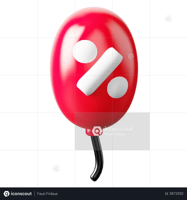 Balloon Discount  3D Icon