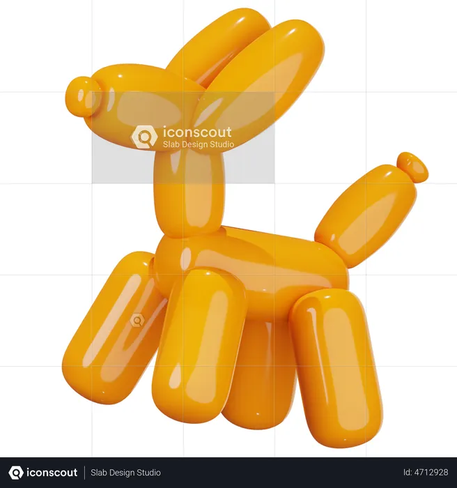 Balloon Dog  3D Illustration