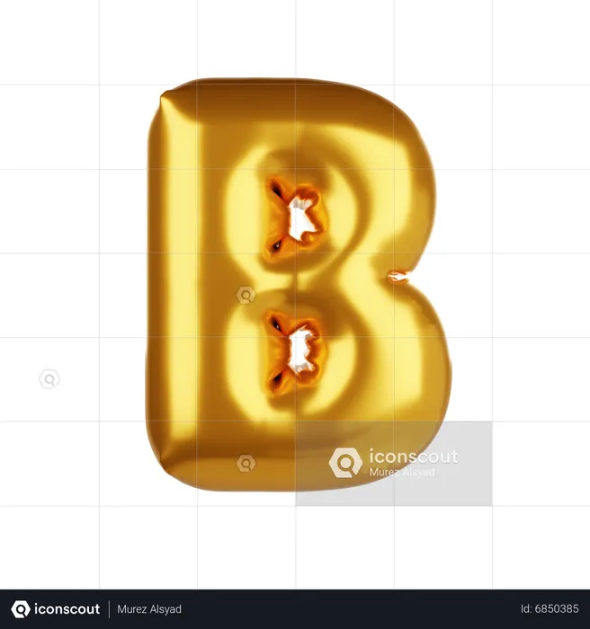 Balloon letter B  3D Icon