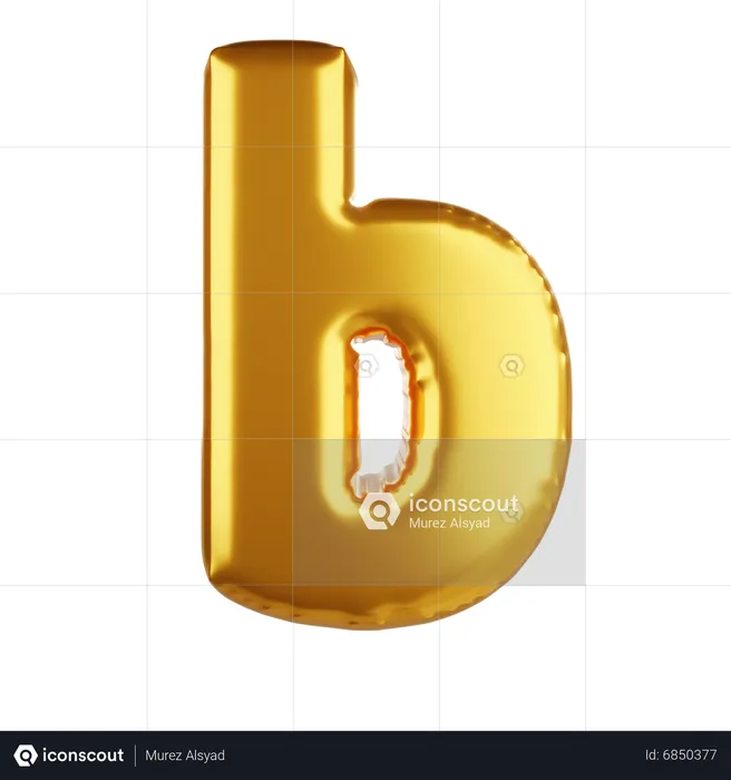 Balloon letter b lower case  3D Icon