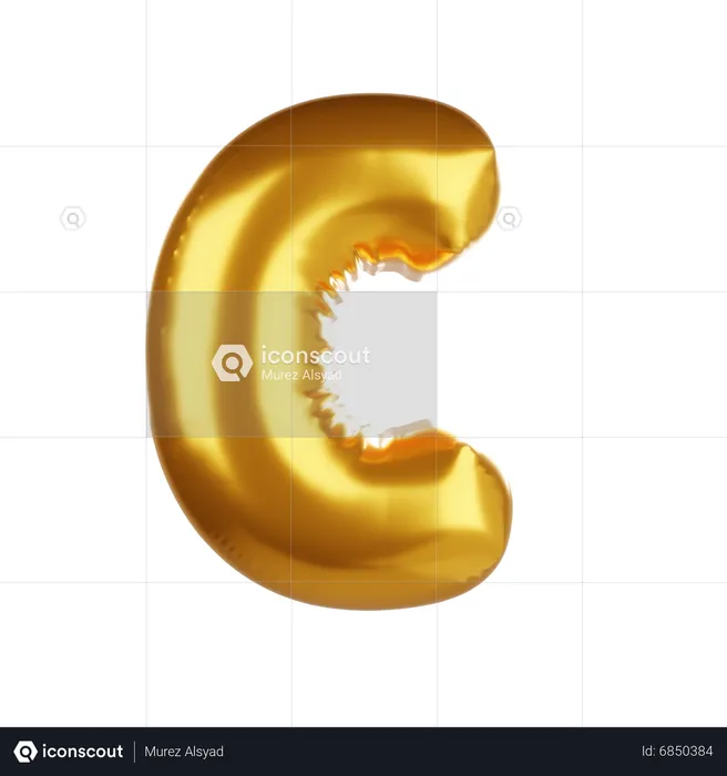 Balloon letter C  3D Icon