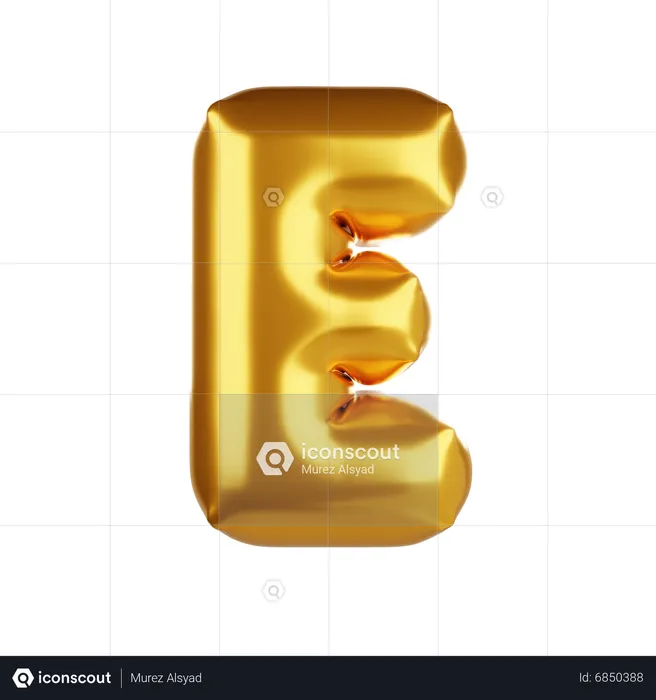 Balloon letter E  3D Icon