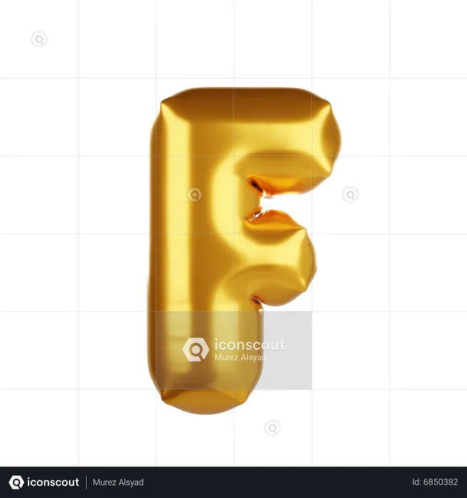 Balloon letter F  3D Icon