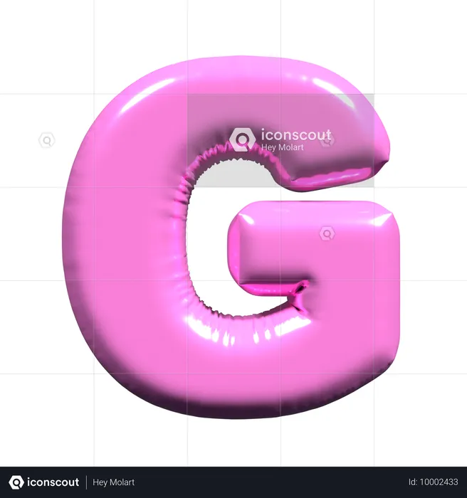 Balloon Letter G  3D Icon