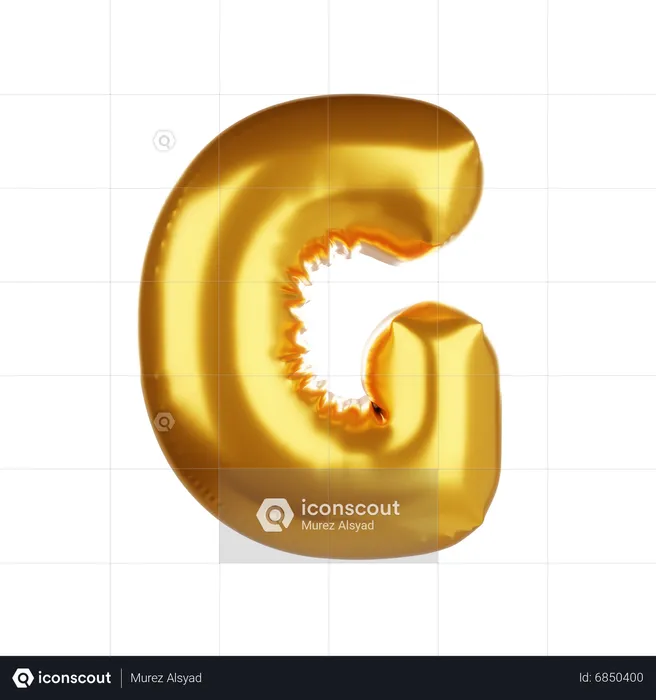 Balloon letter G  3D Icon