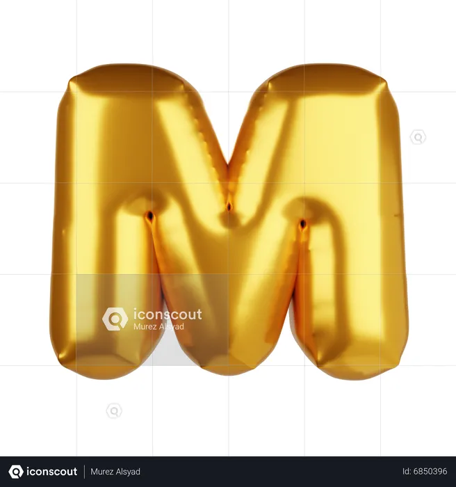 Balloon letter M  3D Icon