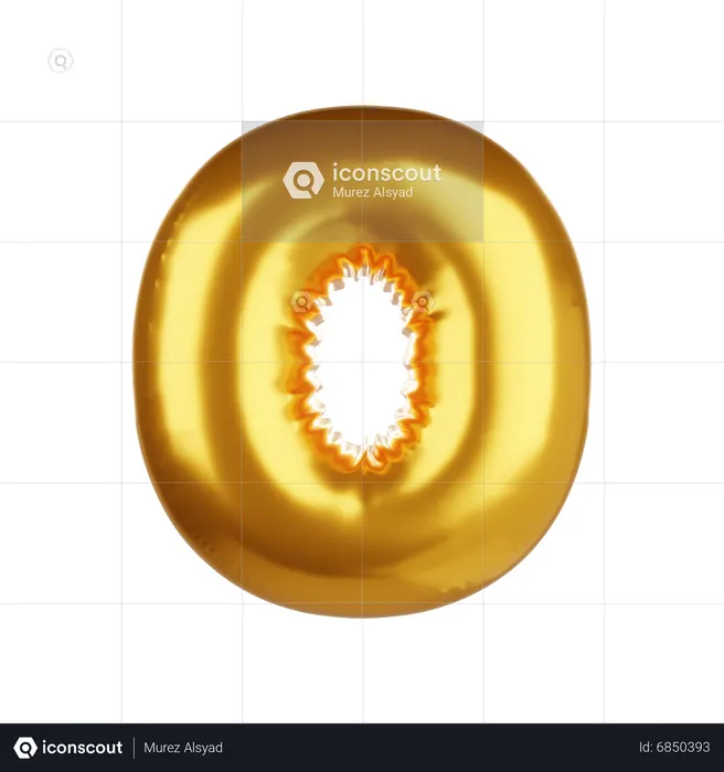 Balloon letter O  3D Icon