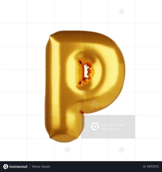 Balloon letter P  3D Icon