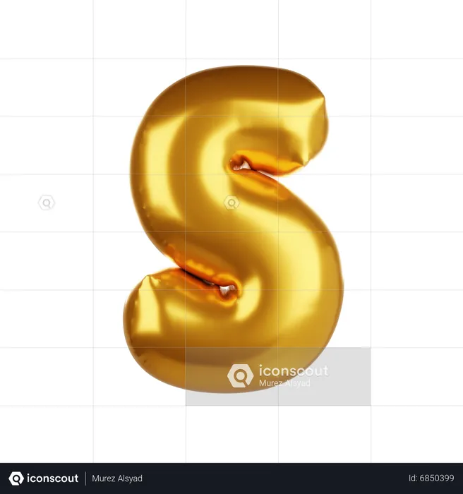 Balloon letter S  3D Icon