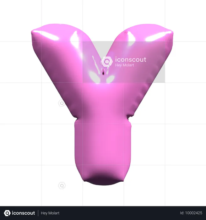 풍선 편지 y  3D Icon