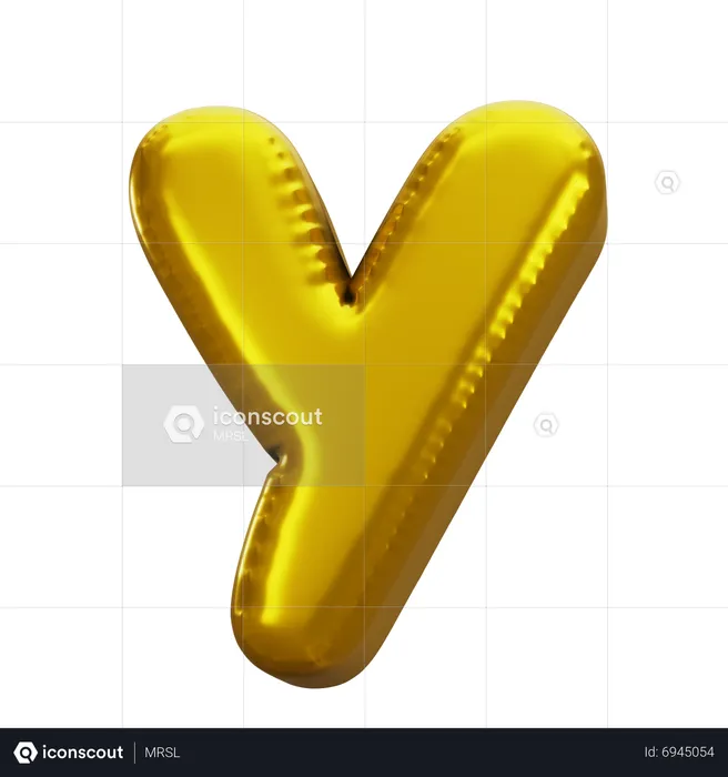 Balloon Letter Y  3D Icon