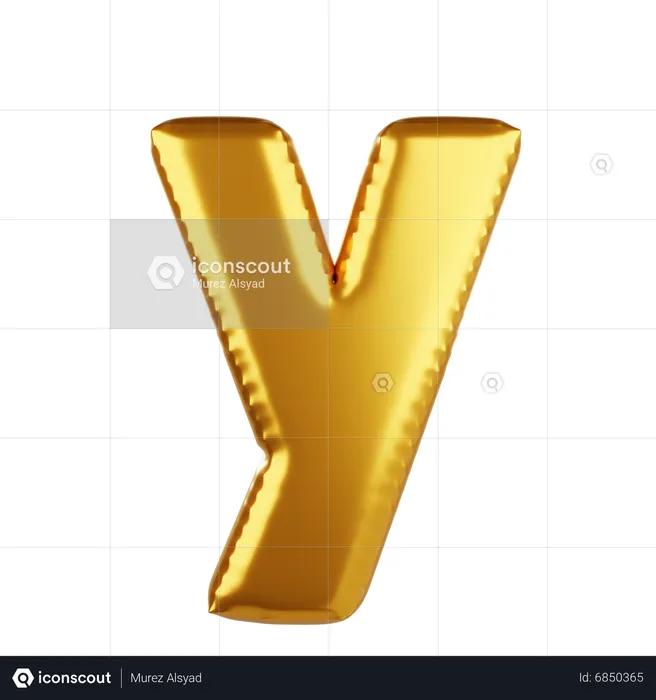 Balloon letter y lower case  3D Icon
