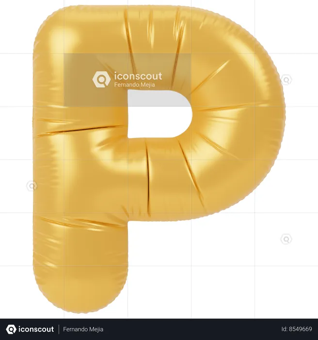 Balloon P  3D Icon