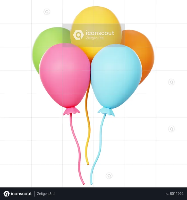 Balloon Party  3D Icon